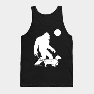 Bigfoot Walking Dachshund Tank Top